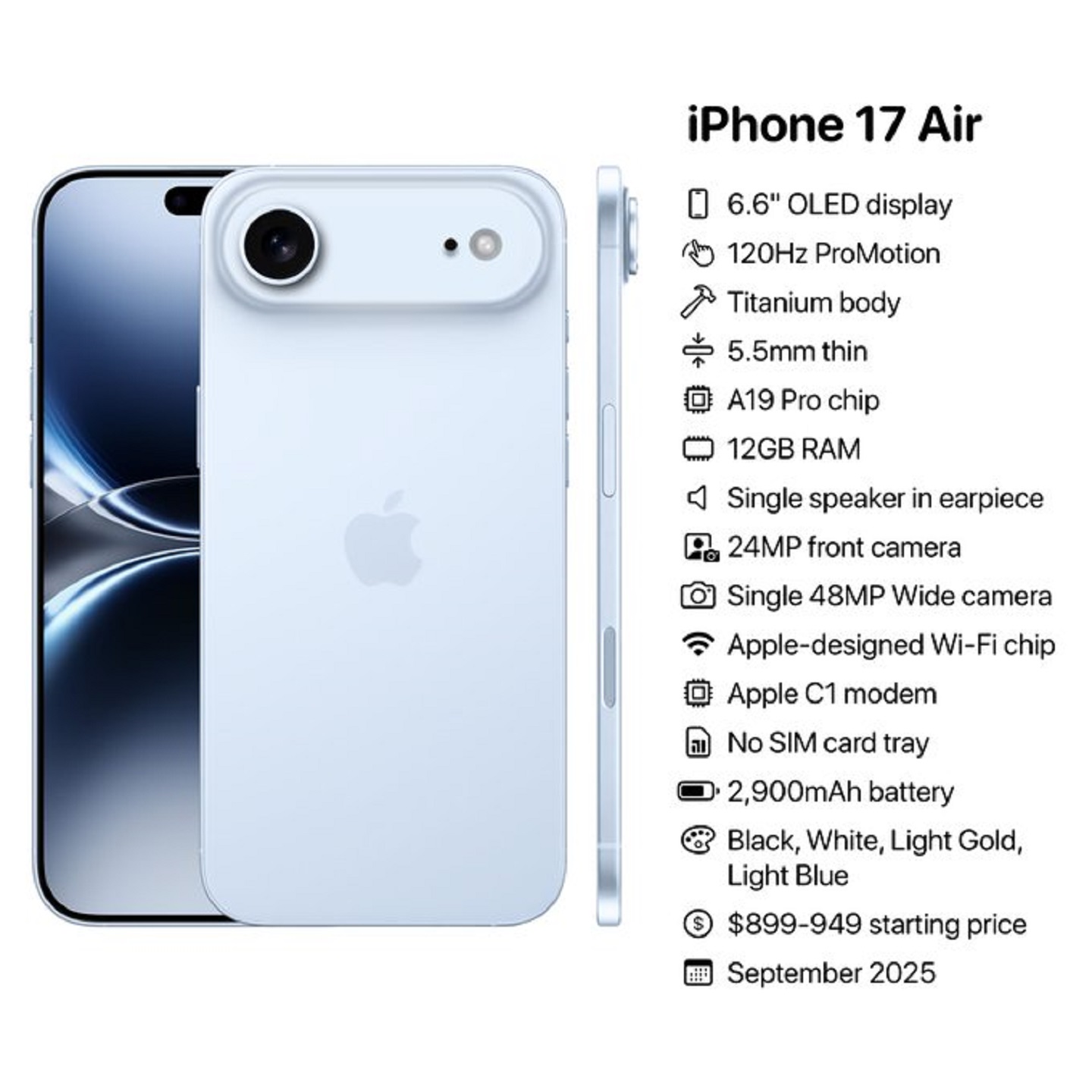 Rumor spesifikasi iPhone 17 Air yang tengah beredar di X akhir-akhir ini