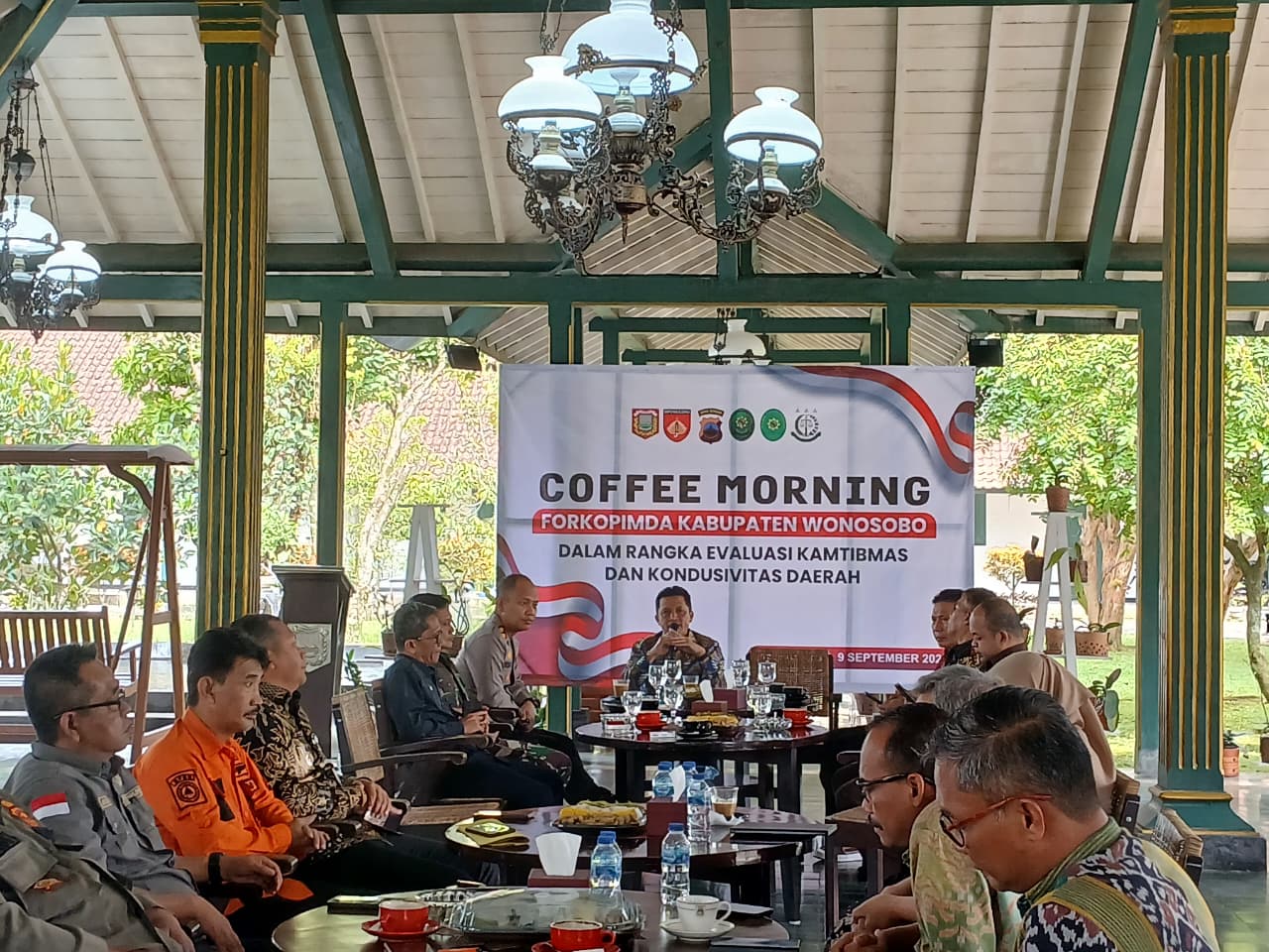 Coffee Morning yang diadakan Forkompim Kabupaten Wonosobo di Pendopo Bupati, Selasa (9/9/2025).