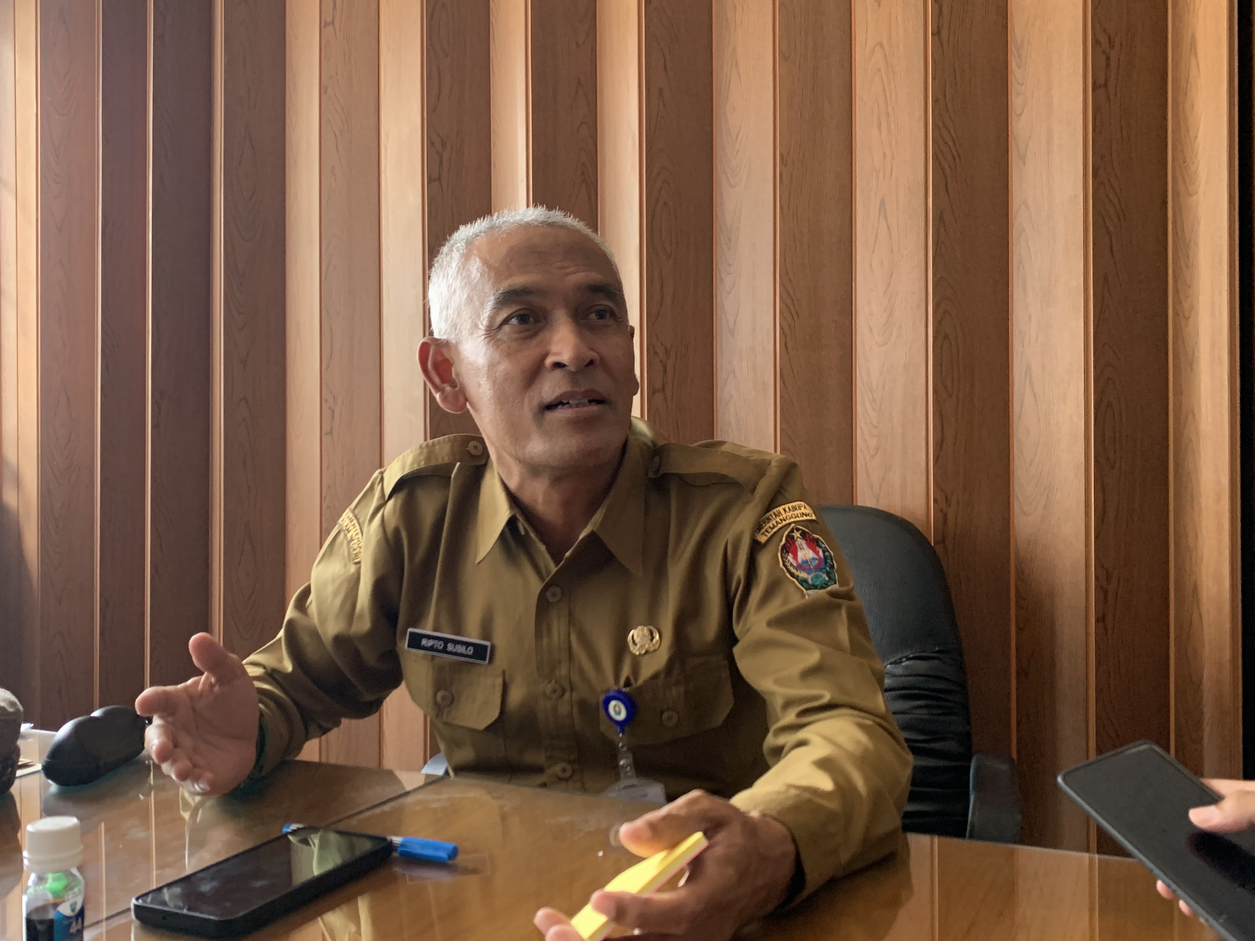 Kepala Badan Kepegawaian Daerah dan Pengembangan SDM (BKPSDM) Temanggung, Ripto Susilo.