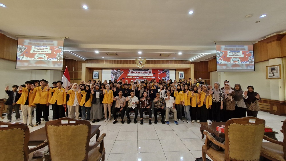 Inspektorat Daerah Kota Magelang menggelar bincang-bincang antikorupsi bersama mahasiswa Untidar dan Unimma di di Aula Adipura Kencana Balai Kota Magelang.