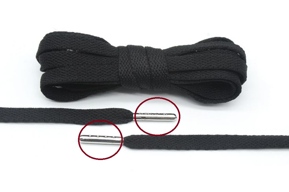 Aglet pada ujung tali sepatu