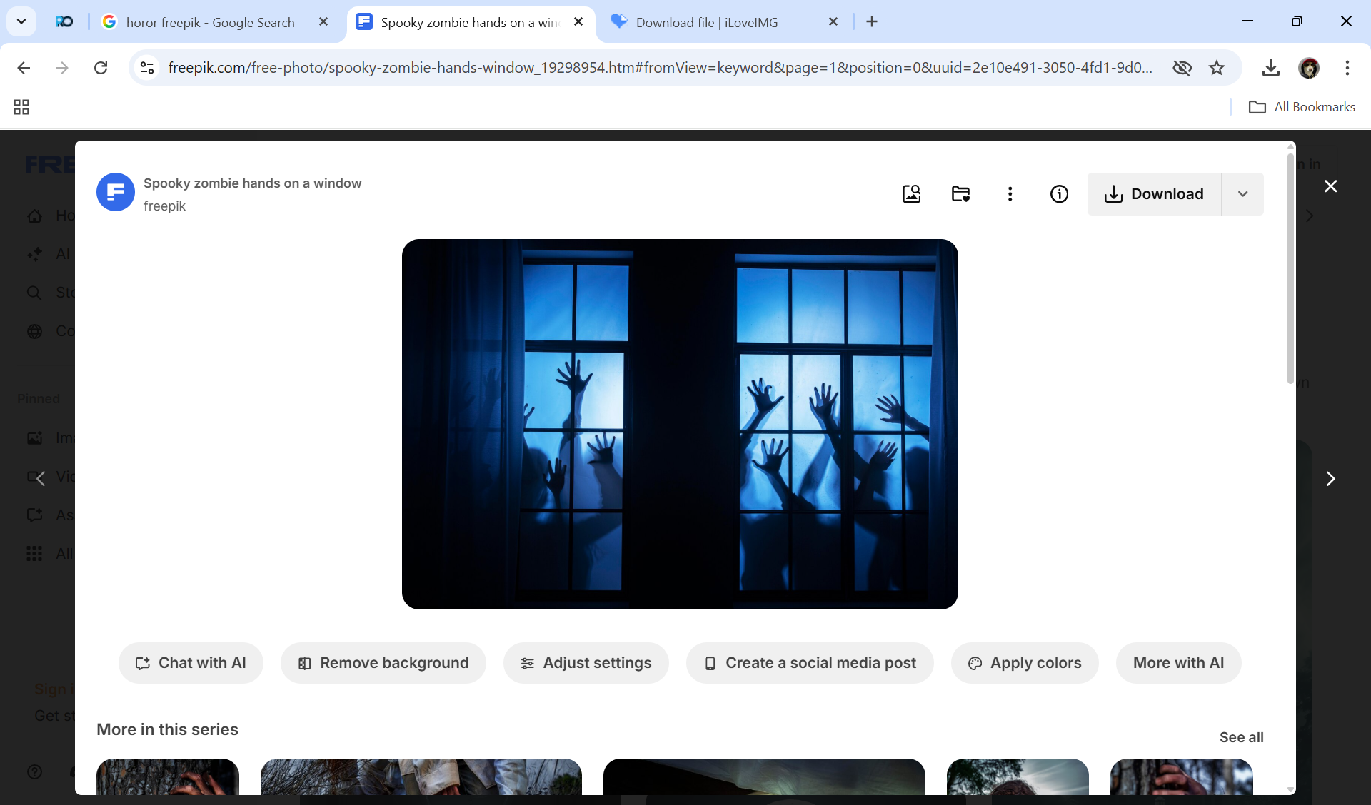Ilustrasi visual horor