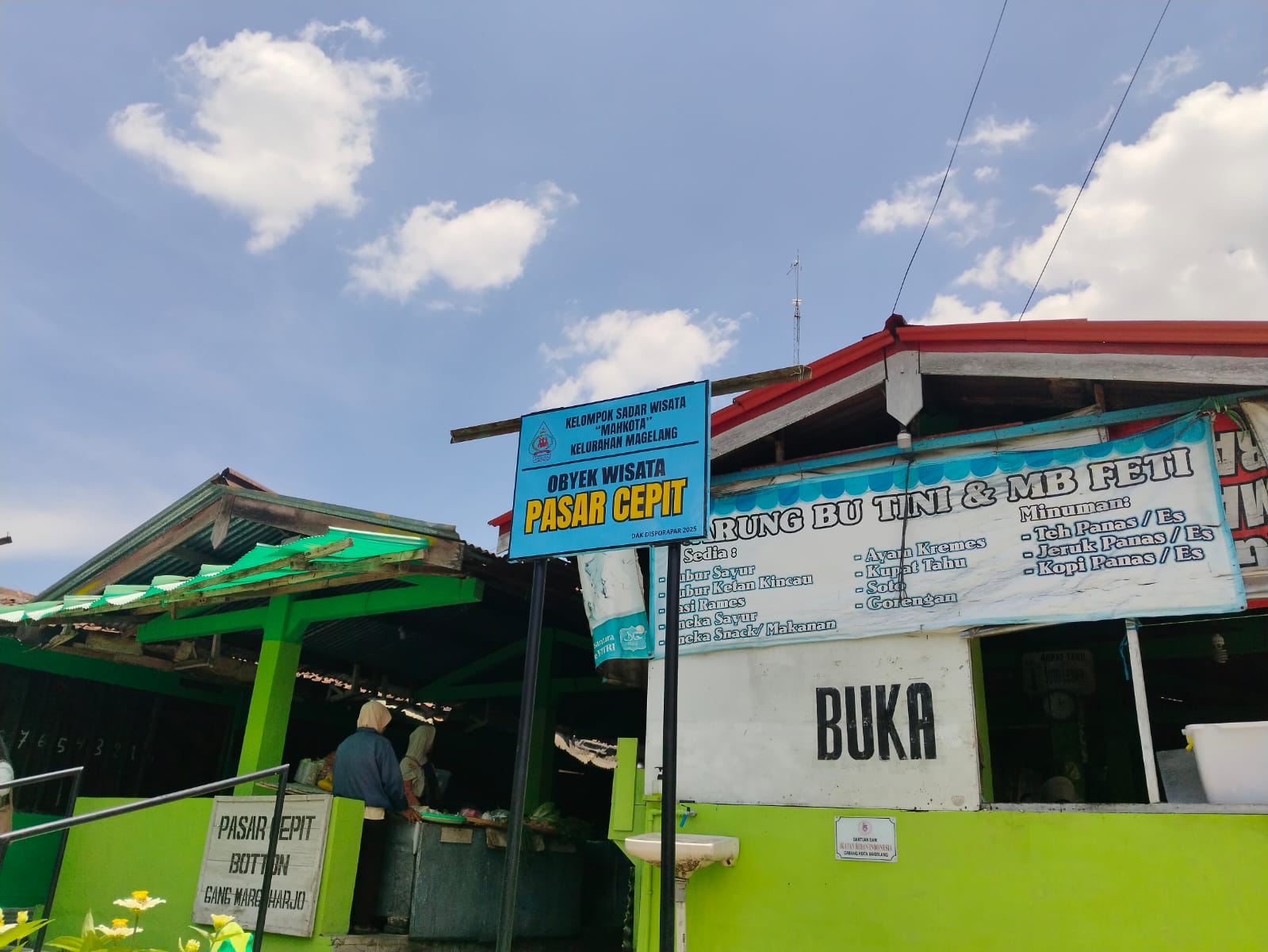 Situasi pasar cepit yang berada di Kampung Botton, Kecamatan Magelang tengah, Kota Magelang