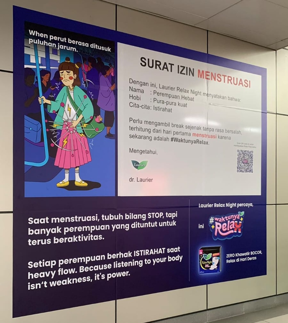 Viral, billboard berisi Surat Izin Menstruasi yang terpasang di beberapa titik wilayah Jakarta.