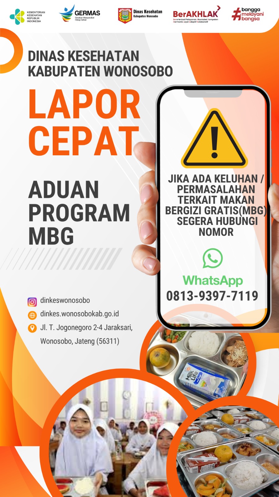 Dinkes Wonosobo juga membuka hotline lapor cepat terkait MBG.