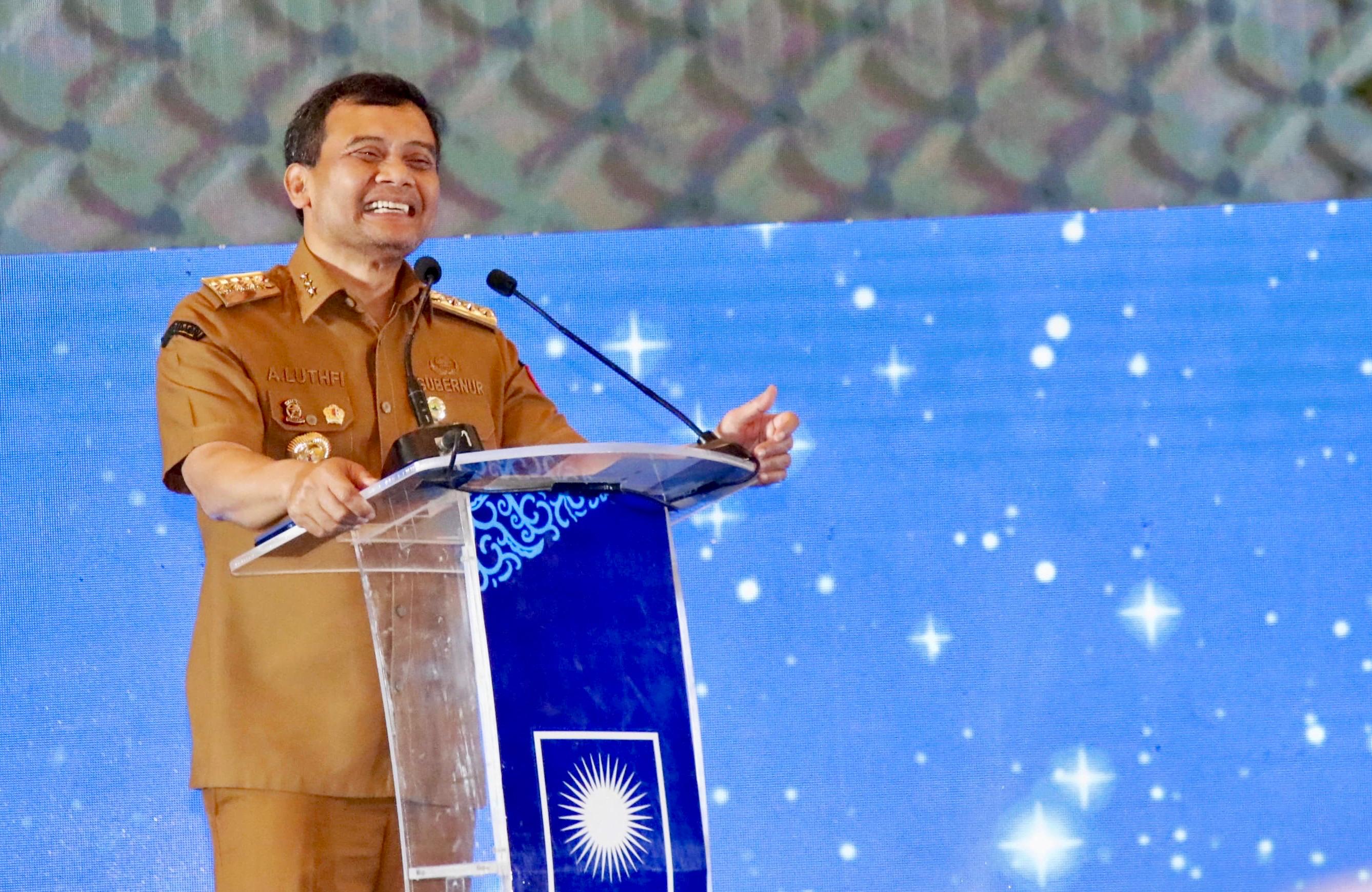 Gubernur Jawa Tengah Ahmad Luthfi ketika menghari pelantikan pengurus DPW PAN Jawa Tengah di Hotel Padma Semarang (13/10/2025).