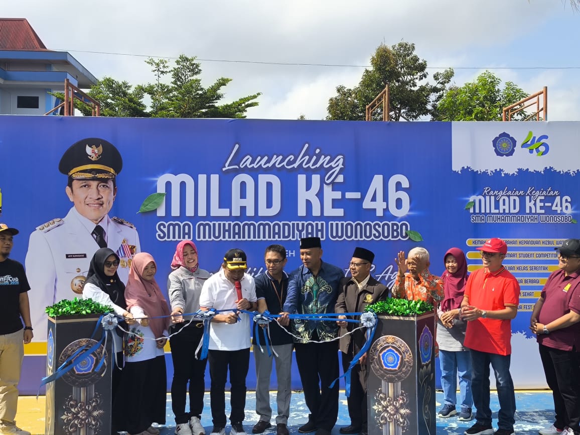 SMA Muhammadiyah Wonosobo memulai rangkaian peringatan milad ke-46 yang dihadiri Bupati Afif Nurhidayat, kemarin (17/10/2025).