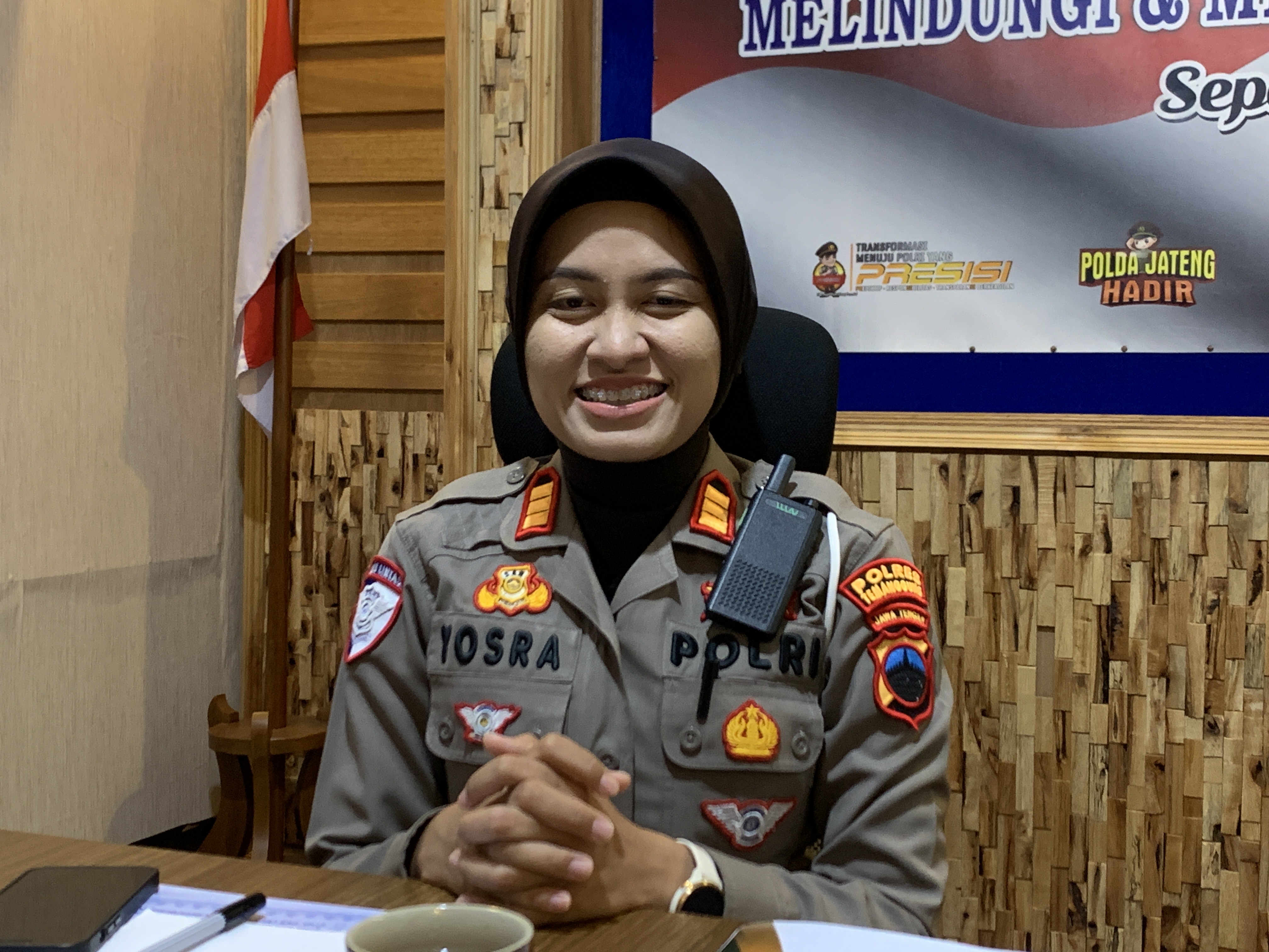 Kasatlantas Polres Temanggung AKP Yosra Meidicta Mandung