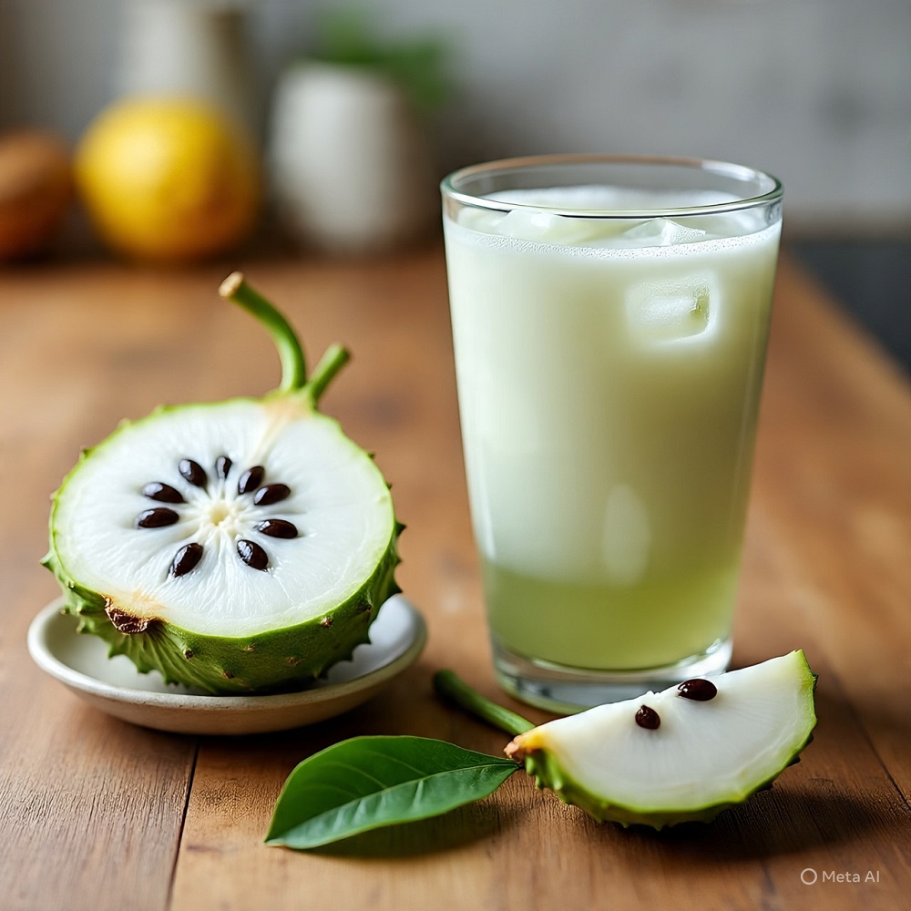 Jus daun sirsak dapat dimanfaatkan sebagai penurun asam urat karena kaya akan berbagai zat gizi misalnya kalsium, tanin, fosfor, vitamin A, vitamin B, hingga vitamin C.