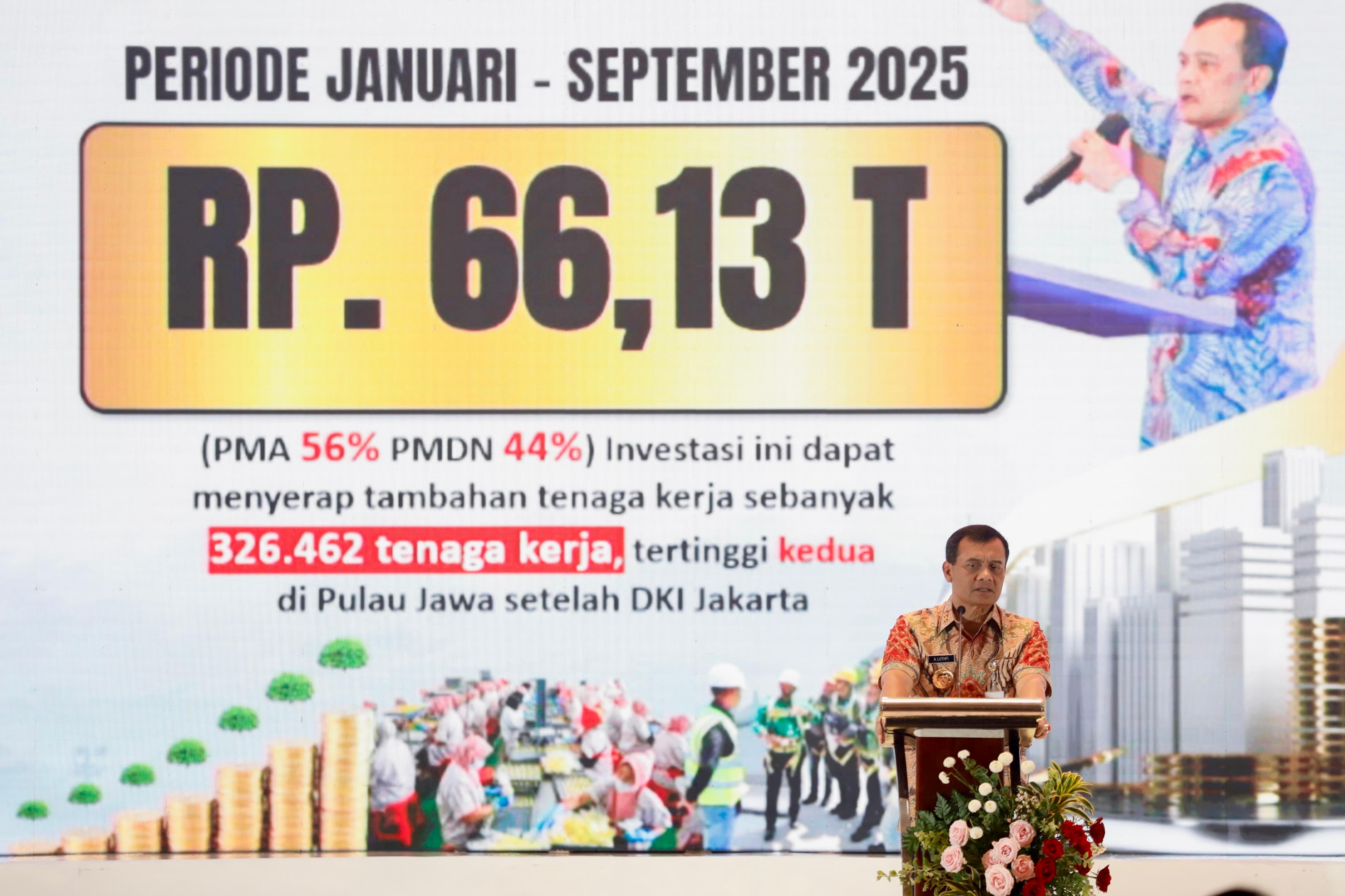 Gubernur Jawa Tengah Ahmad Luthfi ketika berbicara di Semarang Business Forum (Sembiz) yang diadakan Pemkot Semarang, Selasa (18/11/2025) di Hotel PO Semarang.