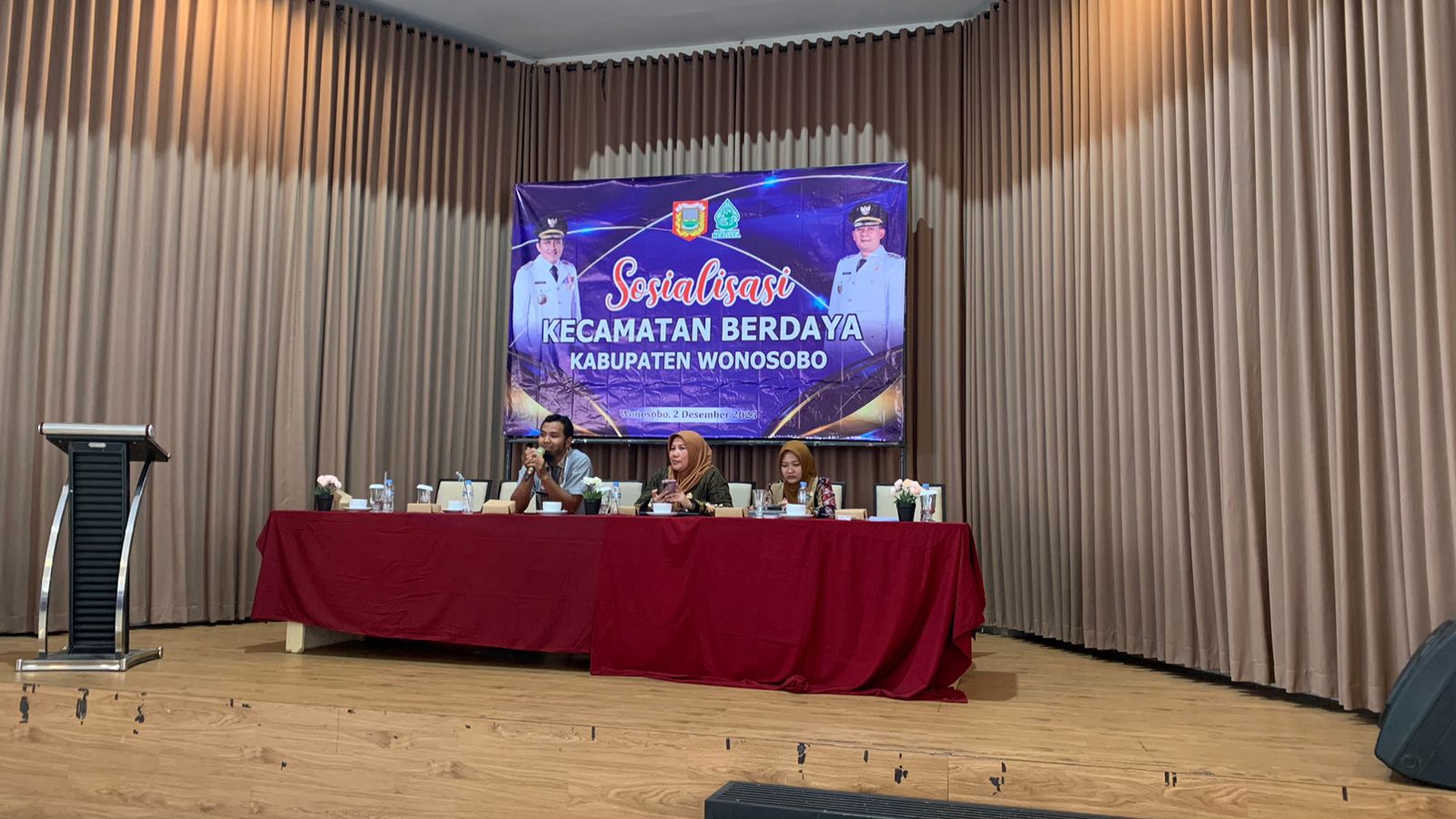 Dinsos PMD Wonosobo mengadakan sosialisasi program Kecamatan Berdaya, Selasa (2/12/2025).