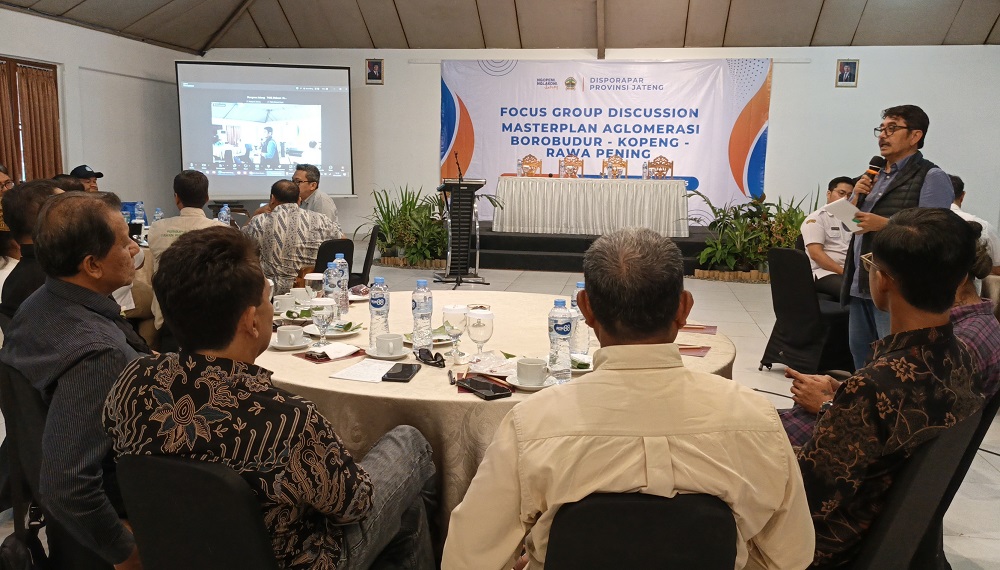 FGD masterplan aglomerasi pariwisata Rawa Pening-Kopeng- Borobudur yang digelar di Trio Front One Resort Magelang, Rabu (3/12/2025).