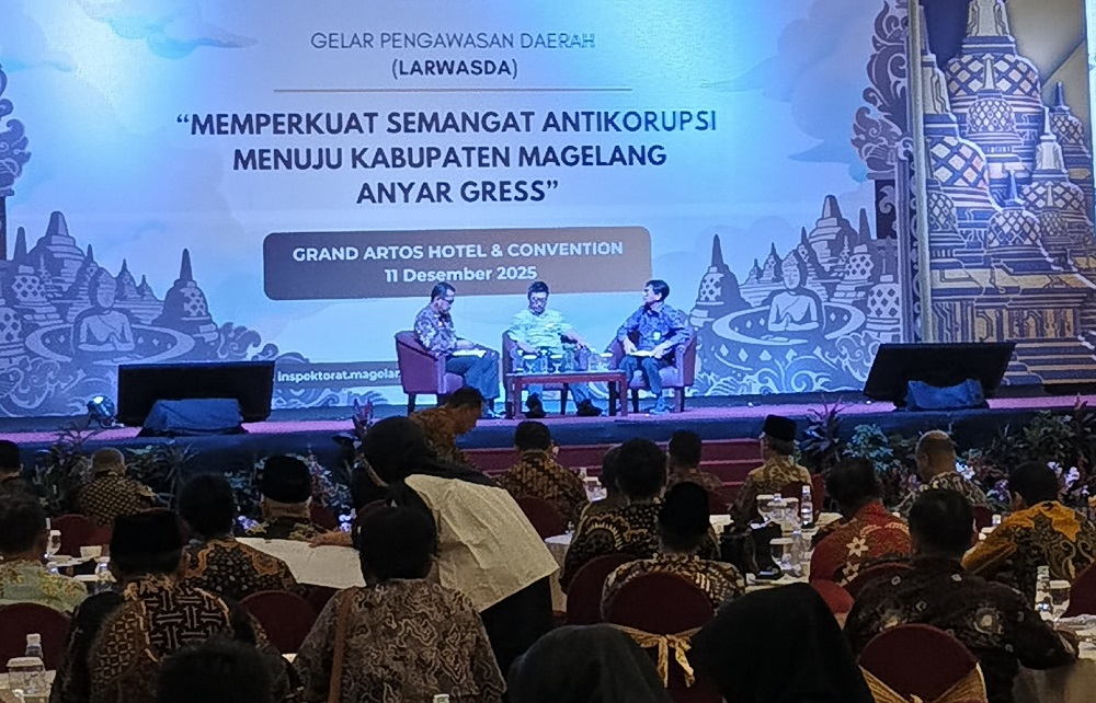 Gelar Pengawasan Daerah Kabupaten Magelang yang digelar di Ballroom Grand Artos Magelang, Kamis (11/12/2025).