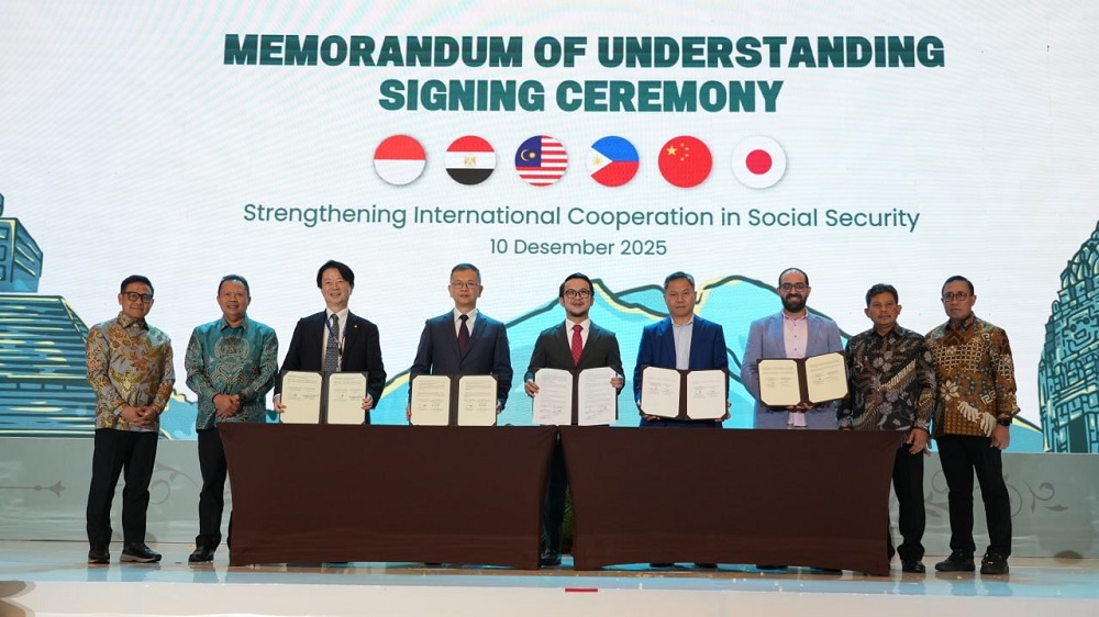 Penandatanganan memorandum of understanding (MoU) dengan enam negara mitra dalam acara Inahaff, di Jogjakarta, Rabu (10/12/2025).