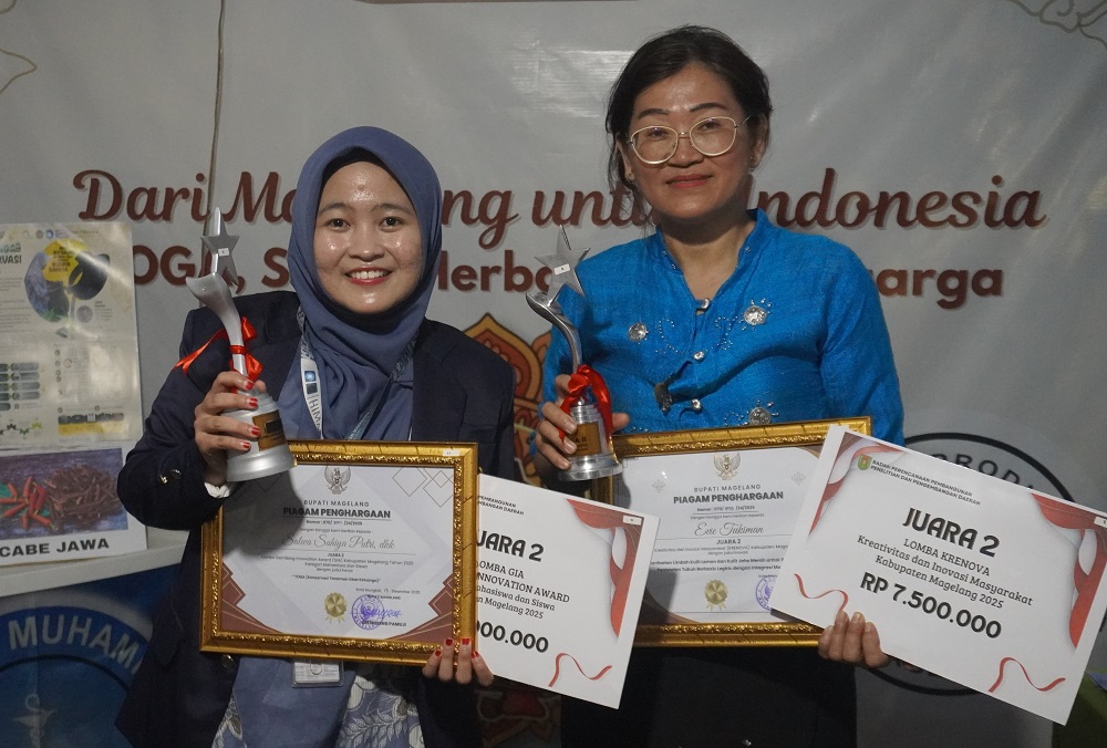 Salwa Sahiya Putri meraih Juara II Gemilang Innovation Award (GIA) Kabupaten Magelang 2025 kategori Mahasiswa dan Siswa.