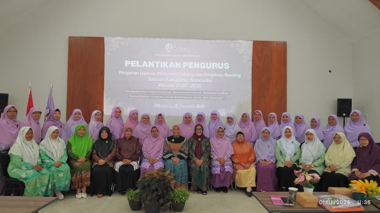 Pengurus PD, PC dan Pra Persaudaraan Muslimah Kabupaten Wonosobo 2025-2030 dilantik pada Minggu (11/1/2026).