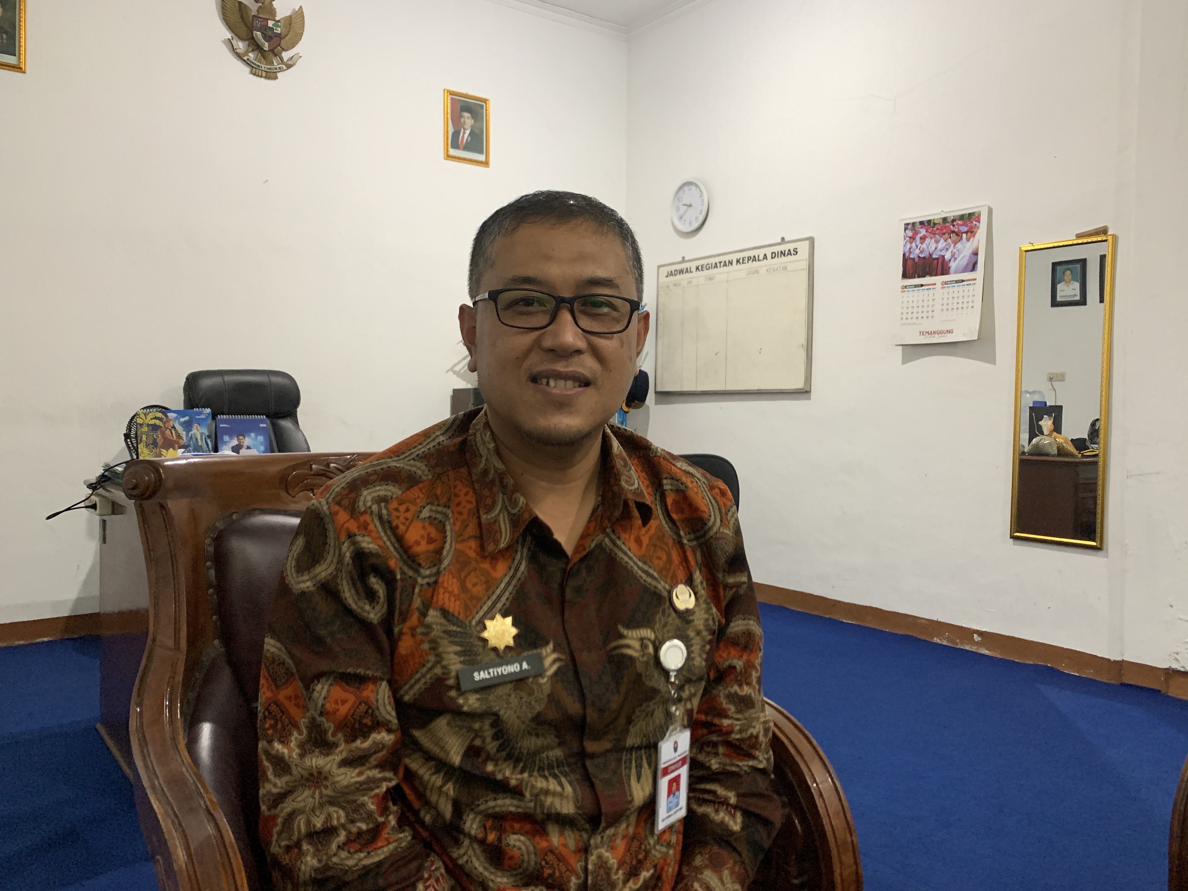 Kepala Dishub Temanggung, Saltiyono Atmaji.