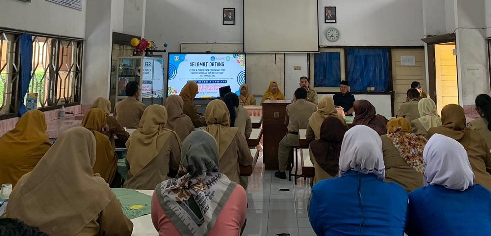 Suasana peluncuran studio Podcast SMPN 8 Magelang