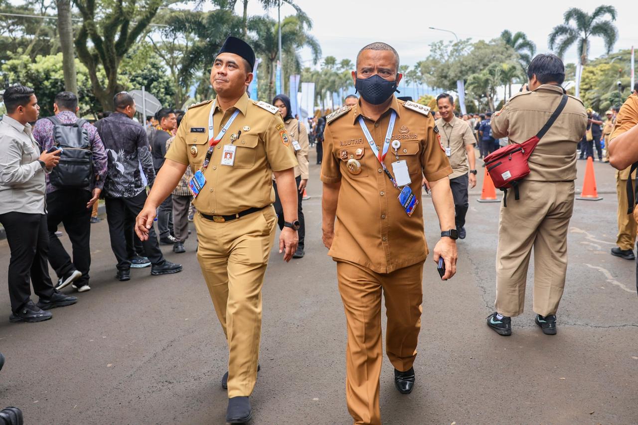 Gubernur Jawa Tengah Ahmad Luthfi dan Wakil Gubernur Taj Yasin Maimoen mengikuti Rakornas Pemerintah Pusat dan Daerah tahun 2026 di Sentul International Convention Center Bogor (2/2/2026).