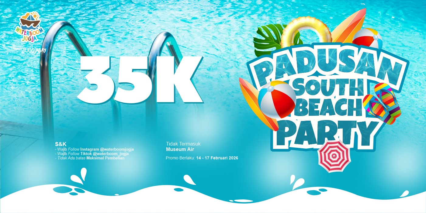 Menyambut  bulan suci Ramadan, Waterboom Jogja mengadakan Padusan South Beach Party, sebuah event seru yang menggabungkan kesegaran bermain air dengan nuansa pesta pantai.