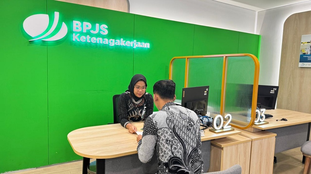 Suasana pelayanan di Kantor BPJS Ketenagakerjaan Magelang, Rabu (25/2/2026). 