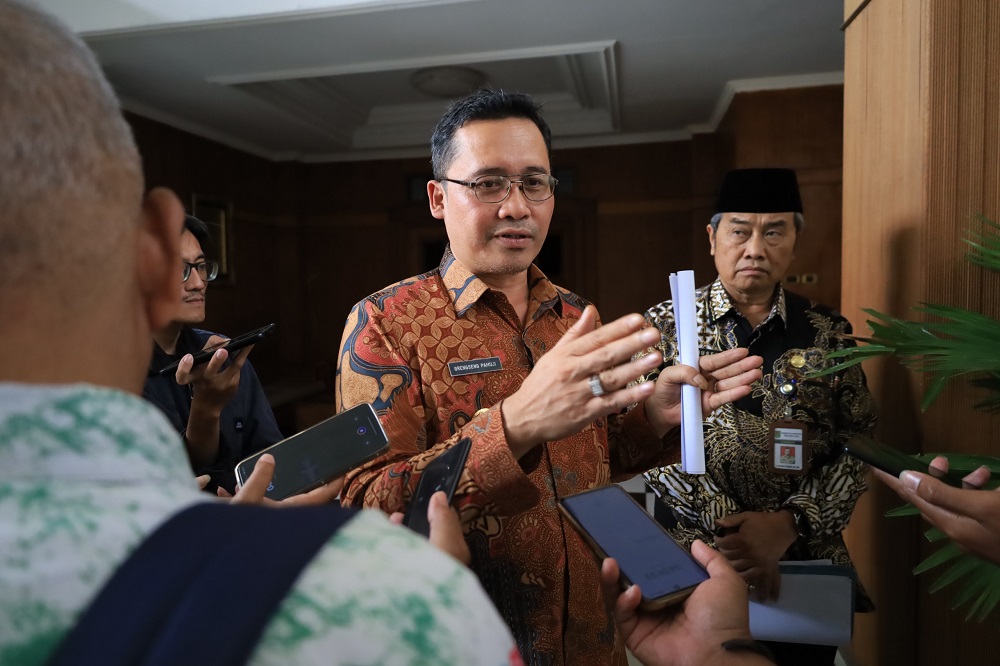 Bupati Magelang Grengseng Pamuji menyampaikan hasil koordinasi dengan BGN, Kamis (26/2/2026).