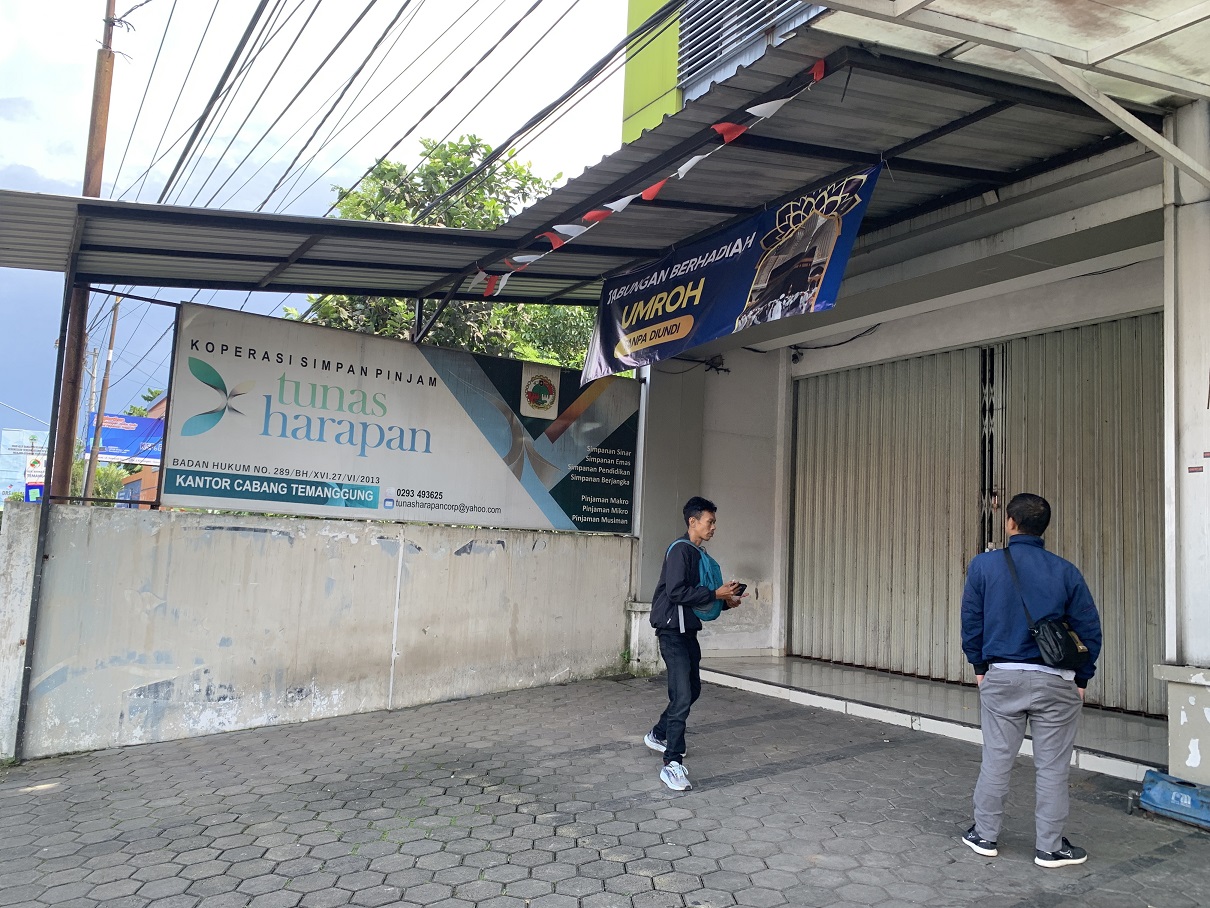 Kantor KSP Tunas Harapan di Kowangan, Temanggung saat ini sudah tidak beroperasi.
