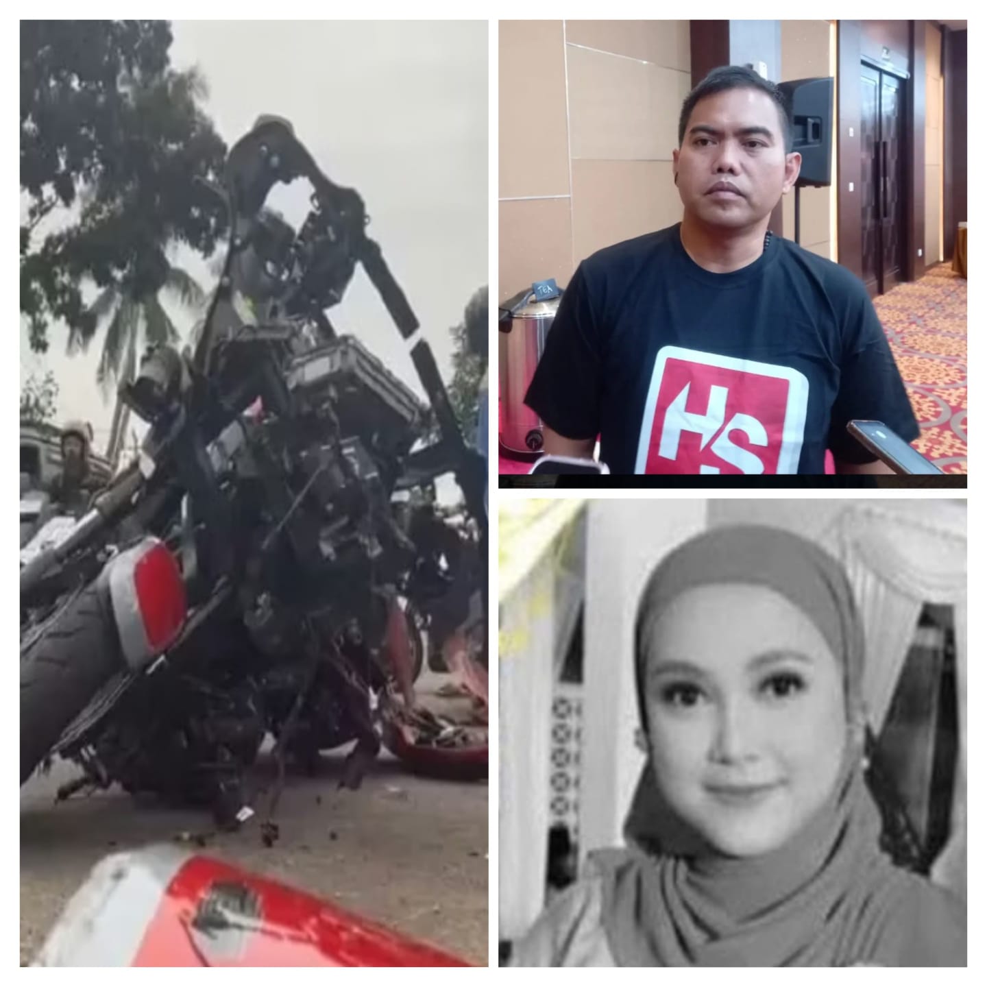Bos rokok HS Muhammad Suryo mengalami kecelakaan maut saat mengendarai motor Harley Davidson bersama istrinya, Anis Syarif, 41.