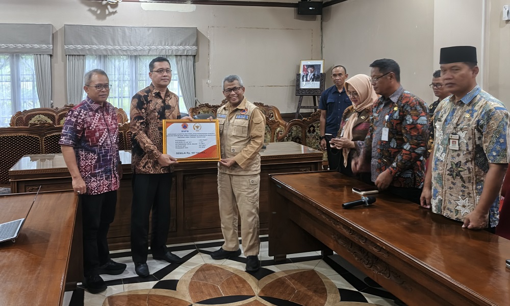 Pemkab Magelang mendapatkan support bantuan alat dari BNPB, Jumat (6/3/2026).