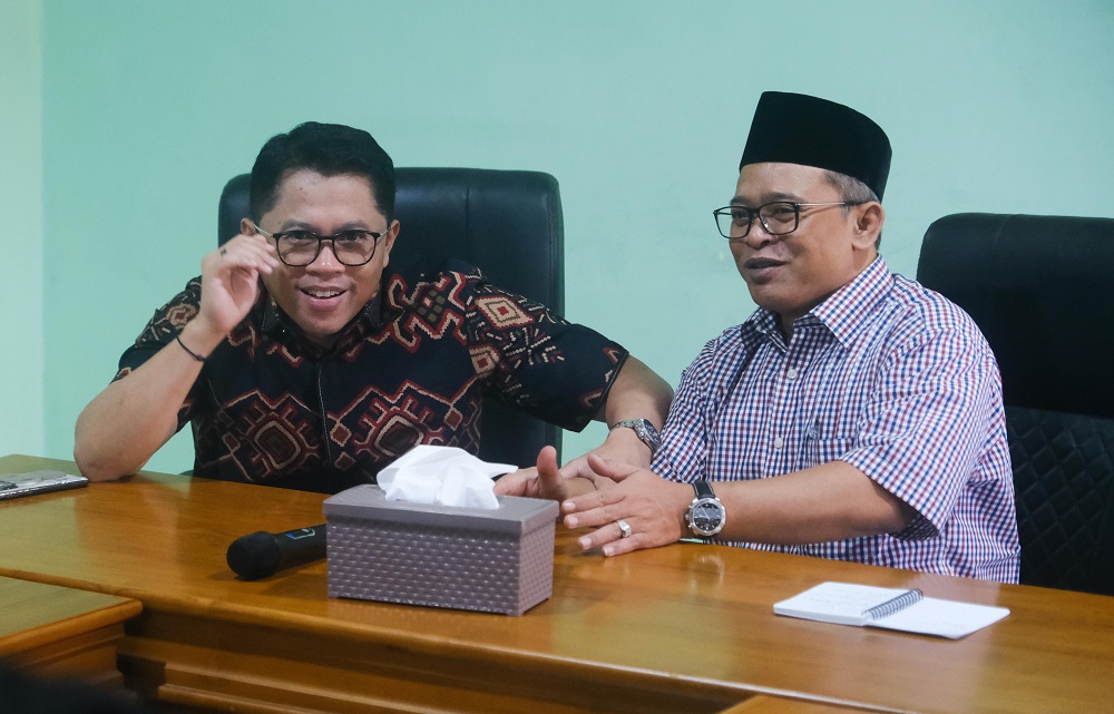 Wali Kota Magelang Damar Prasetyono menerima kunjungan kerja dari anggota DPR RI Komisi VIII Wibowo Prasetyo di Kantor BPBD Kota Magelang, Kamis (5/3/2026).  &nbsp;