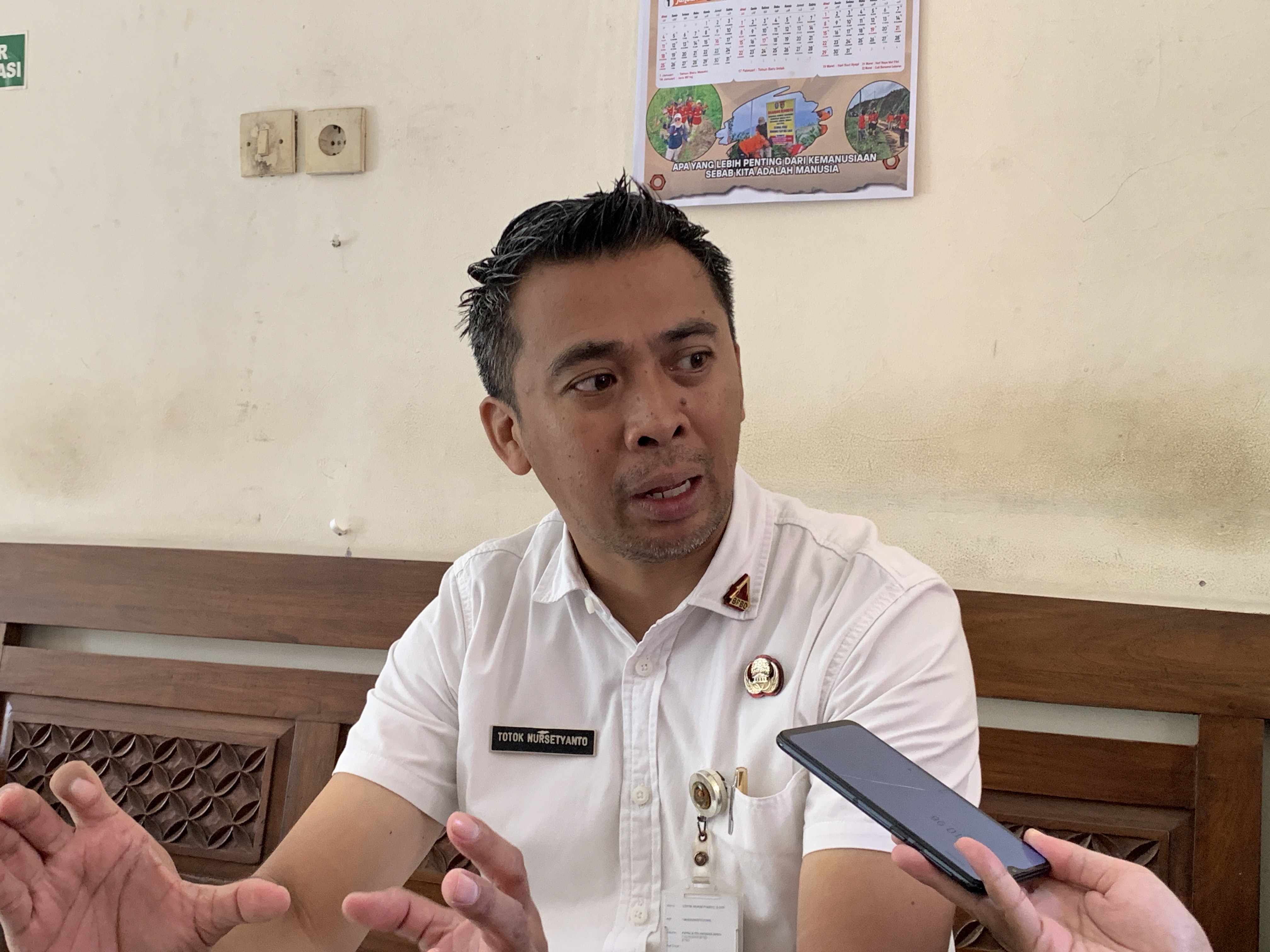 Kepala Pelaksana BPBD Temanggung, Totok Nursetyanto.