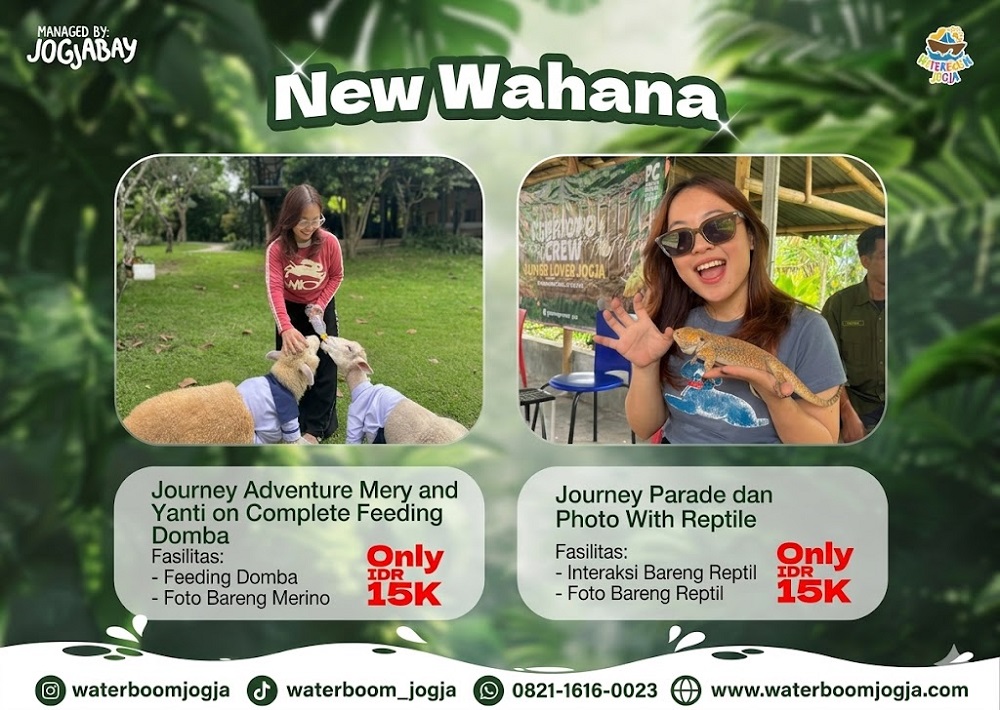 Waterboom Jogja resmi meluncurkan wahana edukasi satwa terbaru yang dijamin akan membuat momen liburan keluarga makin berkesan.