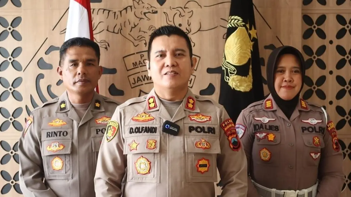 Kapolres Magelang Kota AKBP Dikri Olfandi bersama jajarannya menyampaikan hasil Operasi Ketupat Candi 2026. 
