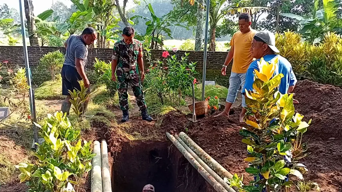 Lokasi pemakaman &nbsp;Sertu Muhammad Nur Ichwan di Deyangan, Mertoyudan, Kabupaten Magelang. (ROFIK SYARIF GP/JAWA POS RADAR MAGELANG)