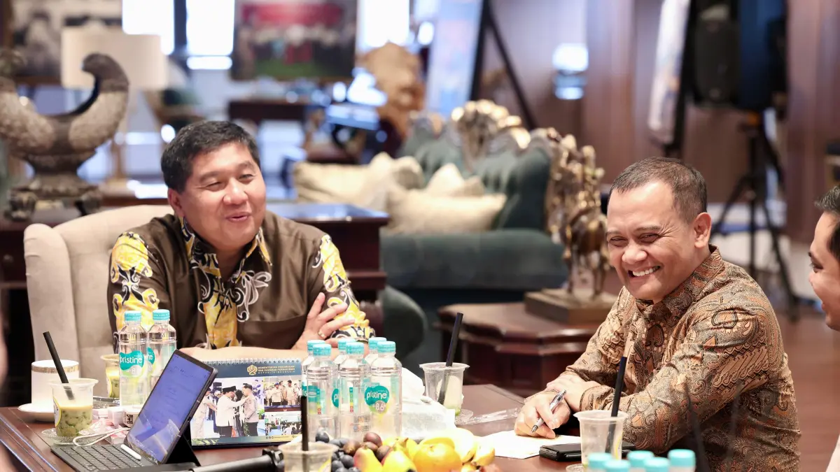 Menteri PKP Maruarar Sirait saat bertemu Gubernur Ahmad Luthfi di Kantor Kementerian PKP, Jakarta, Kamis (2/4/2026).