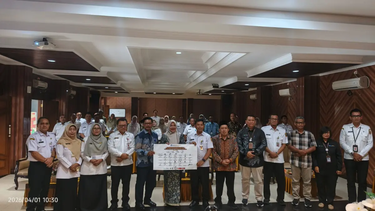 Rapat koordinasi yang diadakan Balai Bahasa Provinsi Jawa Tengah dengan pemerintah daerah tentang Kebijakan Pelindungan Bahasa Daerah di Aula Cipto Mangunkusumo pada Rabu (1/4/2026). (Istimewa)