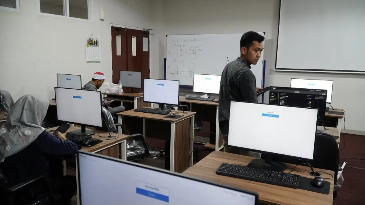 Persiapan dan uji coba nasional sistem UTBK tahun 2026 yang digelar Untidar. Magelang. (ISTIMEWA)