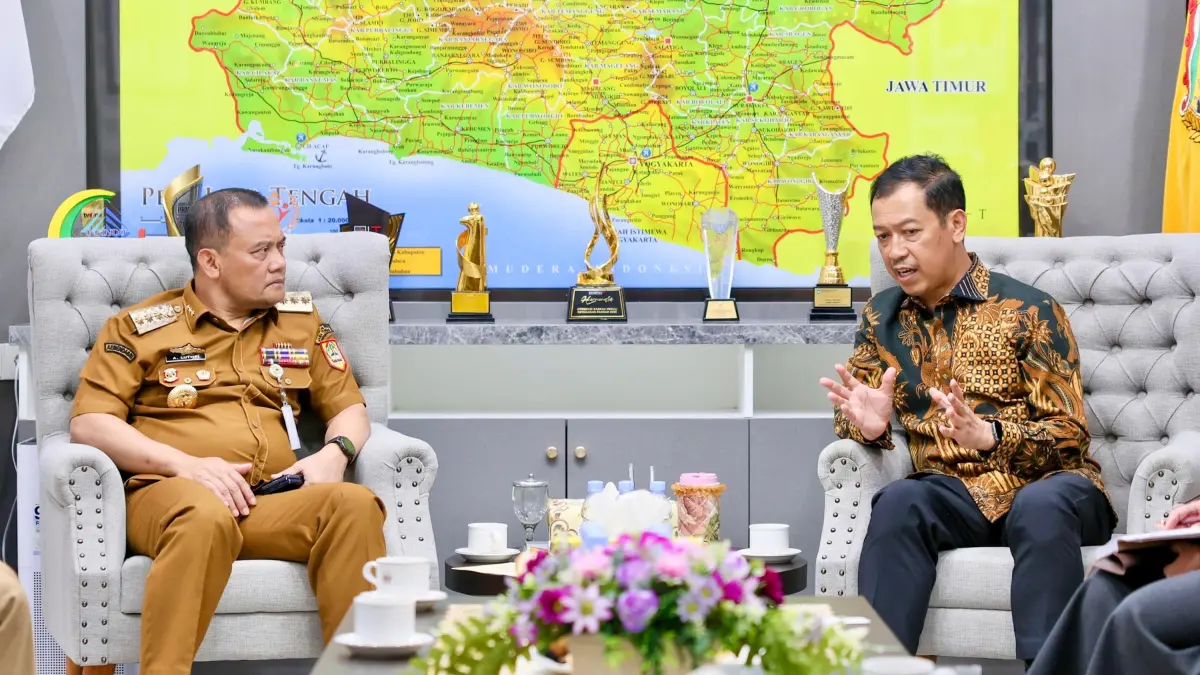 Direktur Jenderal Informasi dan Diplomasi Publik Kemenlu RI, Heru Subolo, bertemu Gubernur Jawa Tengah, Ahmad Luthfi, Senin (6/4/2026) di kantor gubernuran.