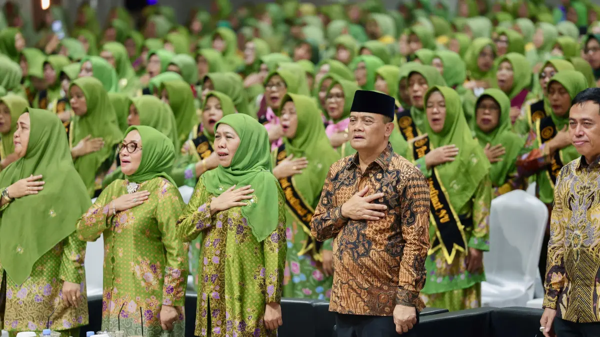 Gubernur Jawa Tengah Ahmad Luthfi menghadiri pengukuhan Pengurus Wilayah Muslimat NU Jawa Tengah, Sabtu (11/4/2026) di Balairung UTC Hotel. (Istimewa).