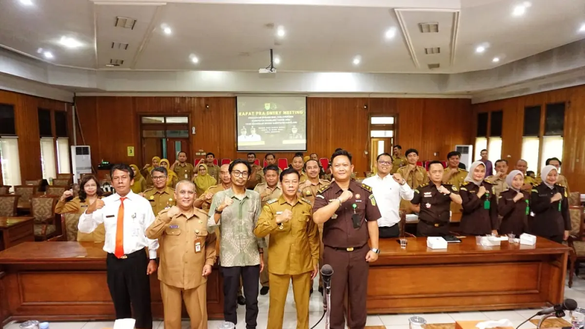 Kegiatan Pra-Entry Meeting Paket Strategis Tahun Anggaran 2026 yang digelar pemkab bersama Kejari Kabupaten Magelang, Senin (13/4/2026). (ROFIK SYARIF GP/JAWA POS RADAR MAGELANG) 