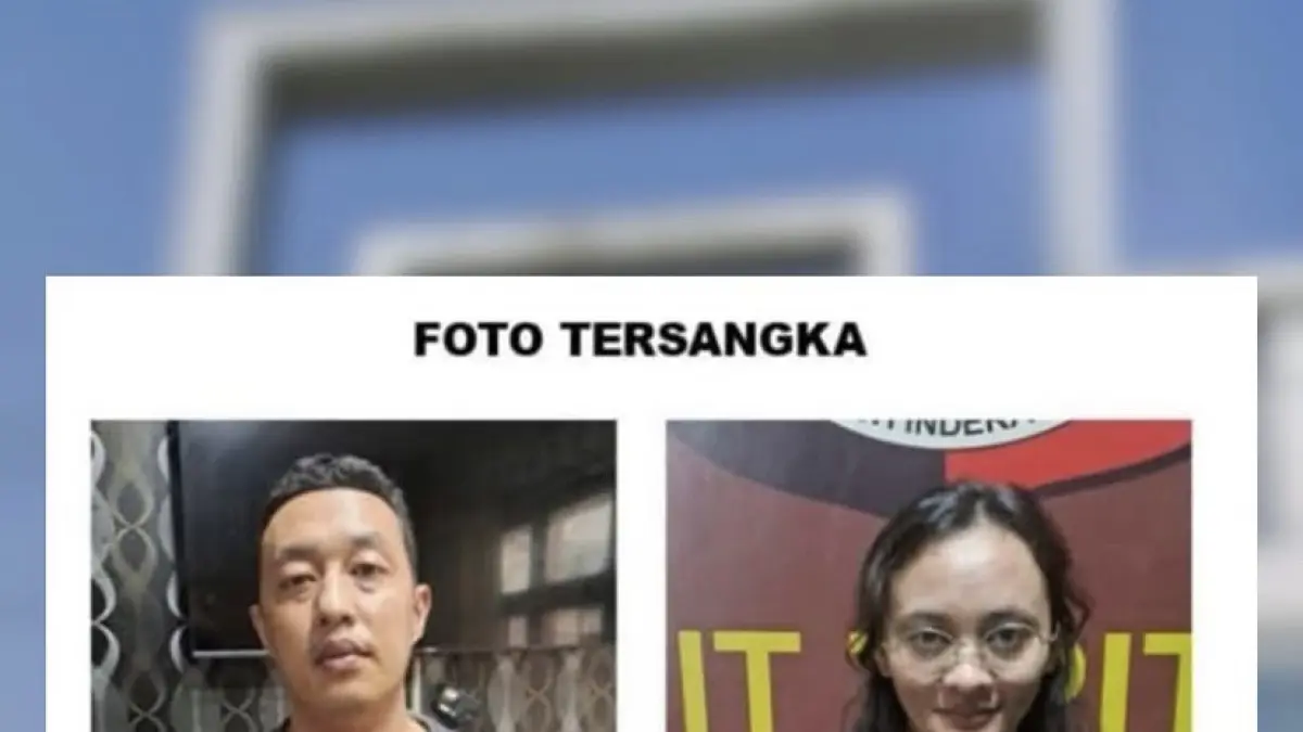 Tersangka penggelapan dana KSP Tunas Harapan Temanggung, Imam Bayu Prasetya dan Amalia Kiki Puspitasari dibekuk Polres Temanggung di Samarinda, Kalimantan Timur. (Istimewa)