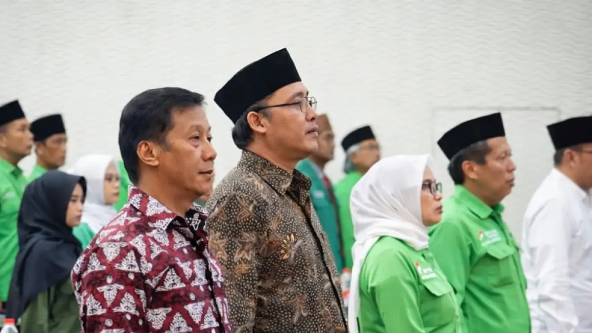 Bupati Magelang Grengseng Pamuji dan Wakil Bupati Sahid saat menghadiri Muscab PKB Kabupaten Magelang. (ROFIK SYARIF/ JAWAPOS RADAR MAGELANG)