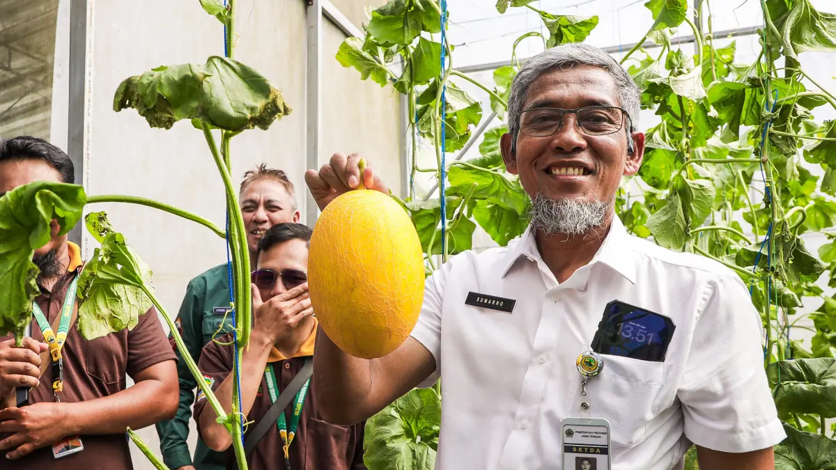 Sekretaris Daerah Jawa Tengah, Sumarno di Agro Center Soropadan, Pringsurat, Kabupaten Temanggung, Jumat (24/4/2026). (Istimewa)