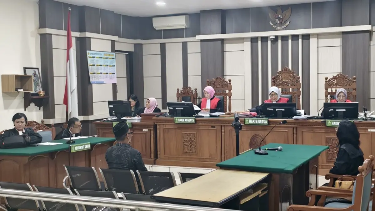 Sidang pembacaan putusan dugaan korupsi pengadaan APAR dengan terdakwa ASN Pemkot Magelang Ratri S Kusumo di Pengadilan Tipikor Semarang.&nbsp;