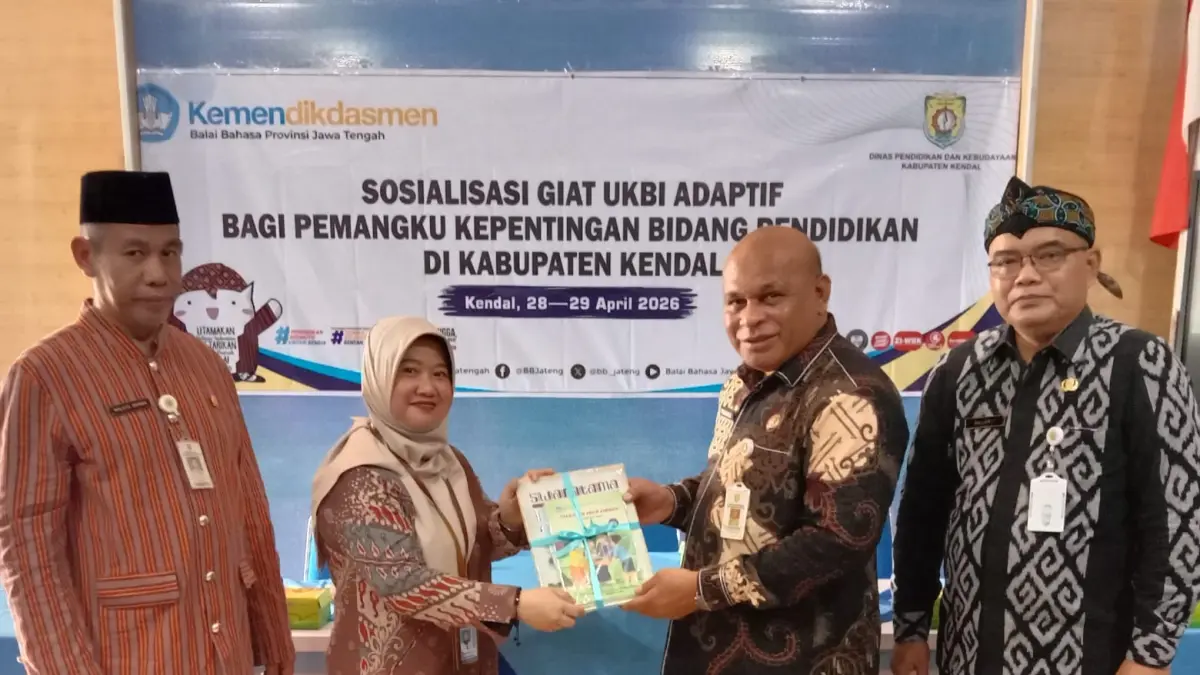 Balai Bahasa Provinsi Jawa Tengah mengadakan Sosialisasi Giat UKBI Adaptif bagi Pemangku Kepentingan Bidang Pendidikan di Kabupaten Kendal. (Istimewa) 
