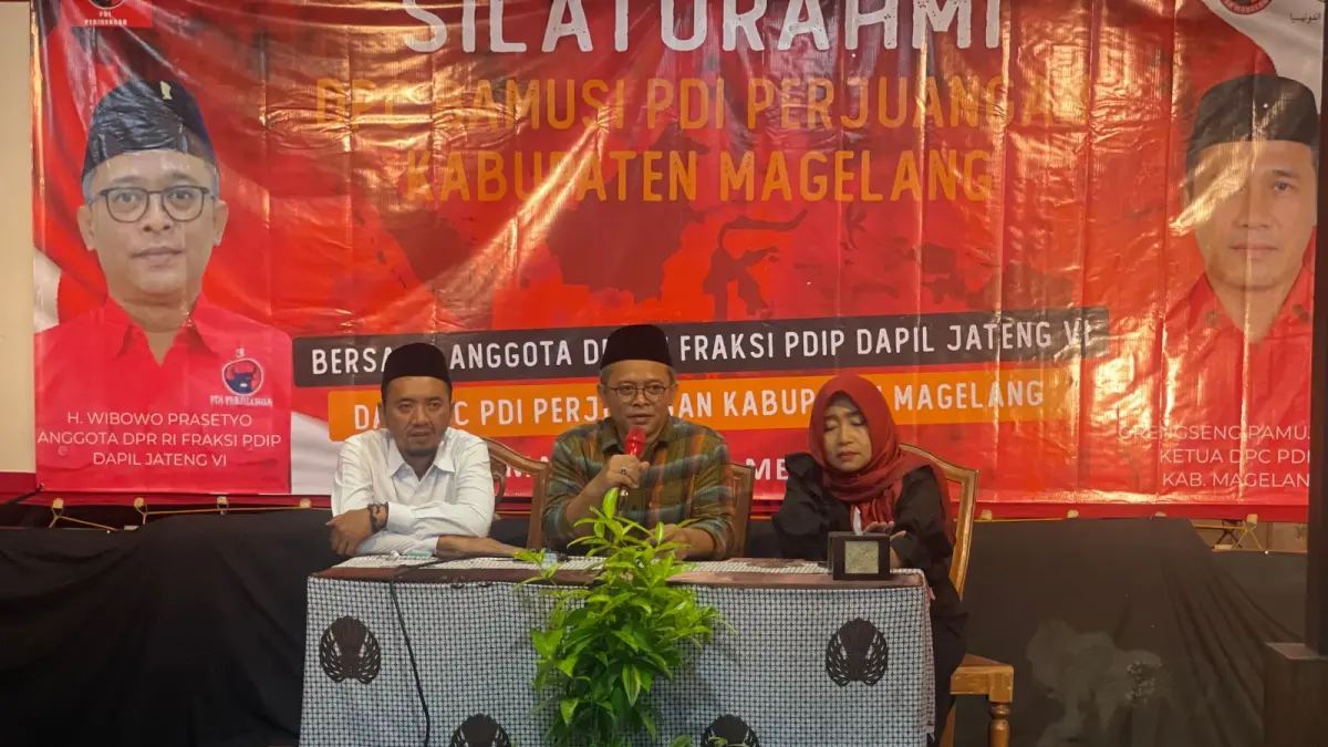 Kegiatan reses Anggota DPR RI Fraksi PDI Perjuangan Wibowo Prasetyo bersama DPC Bamusi Kabupaten Magelang, Jumat (1/5/2026)