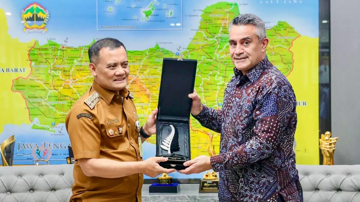 Duta Besar Selandia Baru untuk Indonesia, Philip Nathan Taula bertemu Gubernur Jateng Ahmad Luthfi untuk menjajaki kolaborasi strategis, Senin (4/5/2026). (Istimewa)