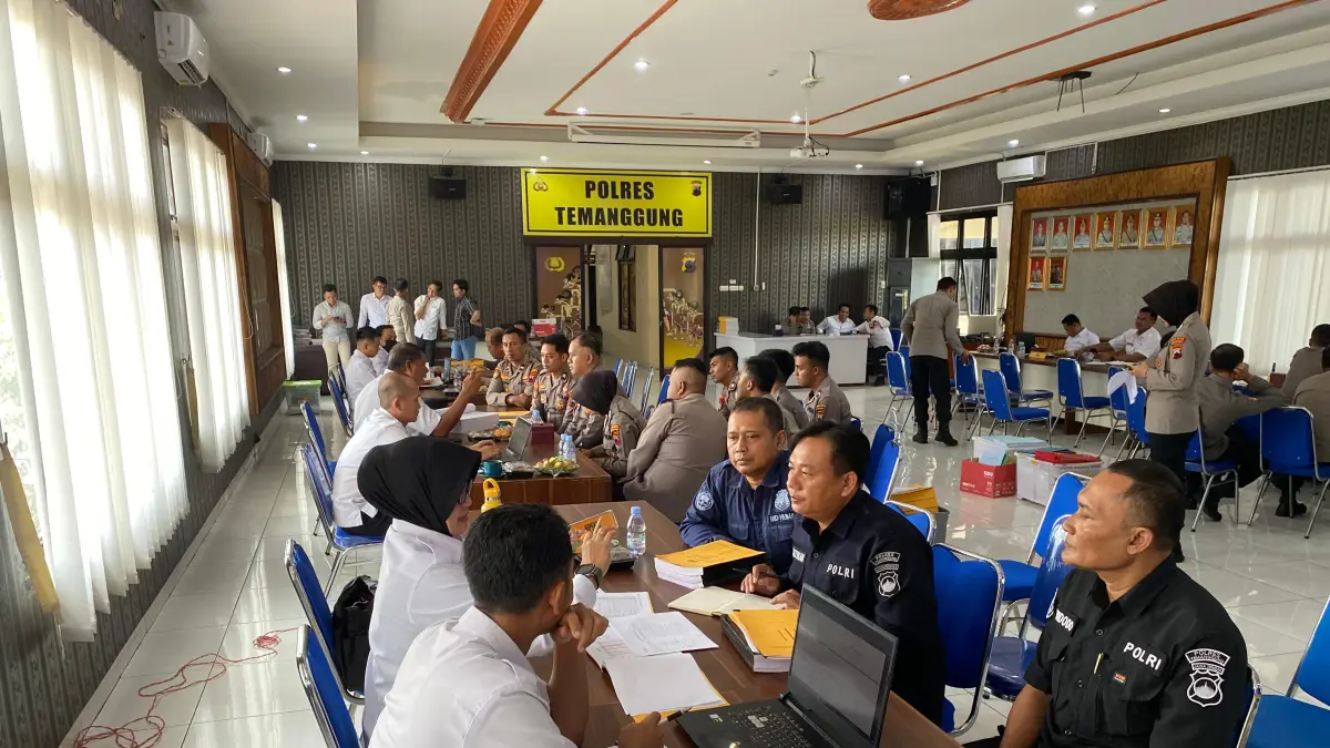 Audit kinerja Polres Temanggung oleh Itwasda Polda Jateng. (Istimewa)