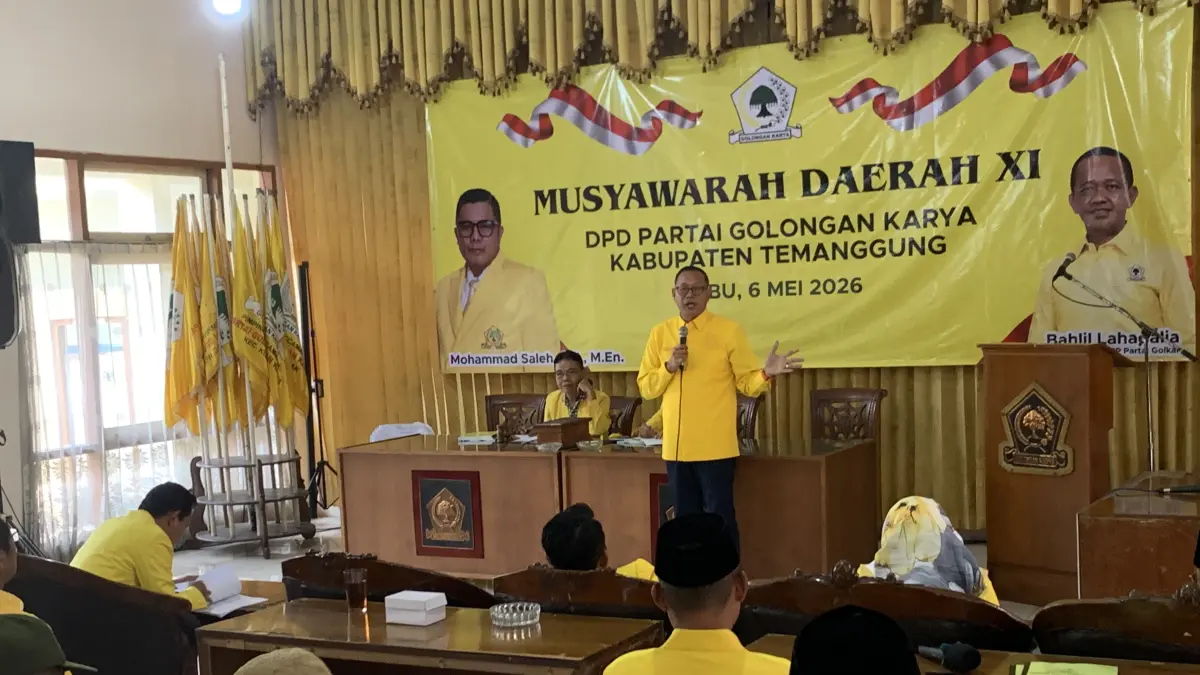 Pembukaan Musda ke-34 DPD II Partai Golkar Kabupaten Temanggung, Rabu (6/5/2026). (Devi Khofifatur Rizqi/Jawa Pos Radar Magelang).
