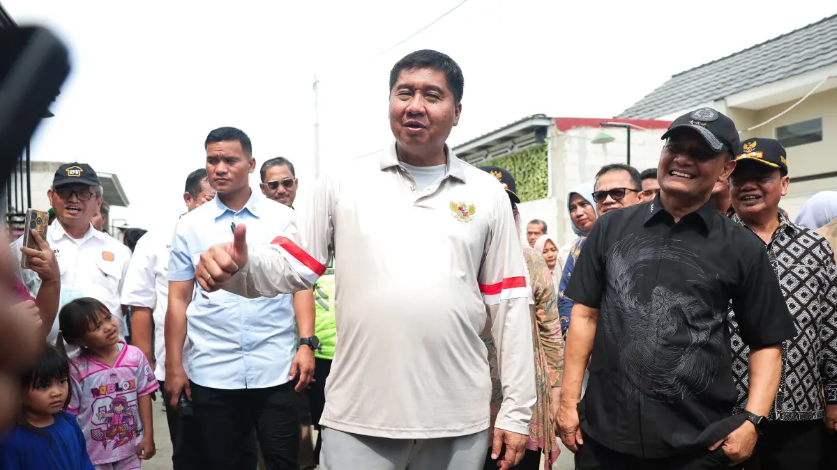 kunjungan Menteri Perumahan dan Kawasan Permukiman (PKP) Maruarar Sirait dan Gubernur Jawa Tengah Ahmad Luthfi di Perumahan Grand Amartha, Pesantunan, Wanasari, Brebes, Sabtu (9/5/2026) yang merupakan bantuan rumah subsidi dari pemerintah. 